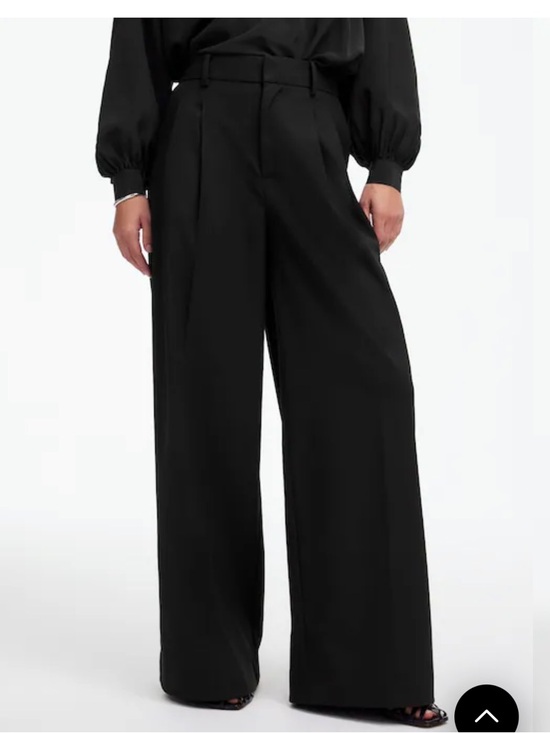 Madewell Pants - The Harlow Superwide-Leg Trouser in Brushed Twill